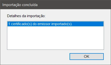 Importação Concluída