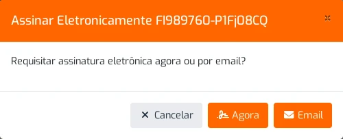 Caixa de Diálogo Assinar Eletronicamente